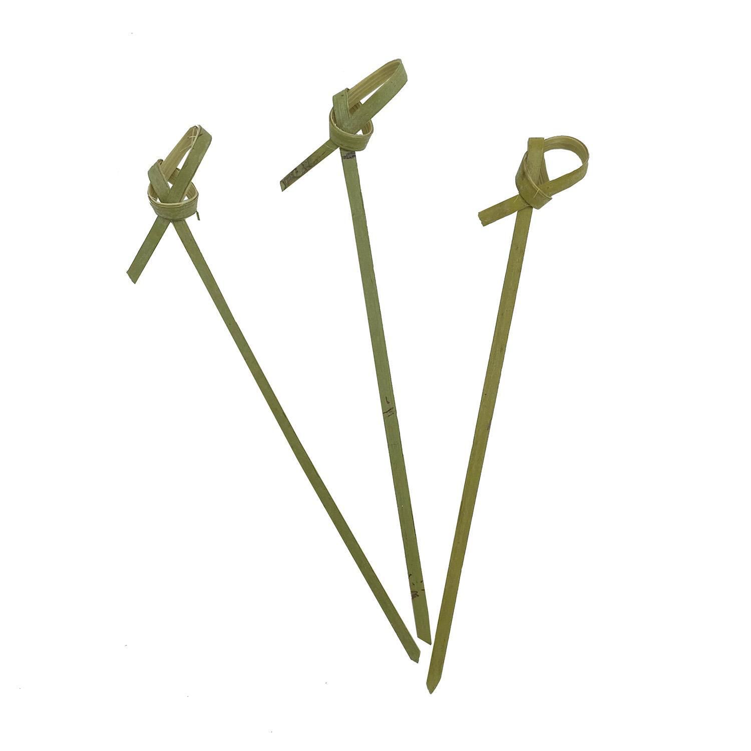 Spyd 100 mm med Sløjfe Bambus,100 stk/pk
