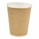 Kaffeb&aelig;ger Pap &Oslash;90xH110mm 30cl 12oz Ripple Wall Natur product photo