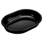 Tray 1-compartment 1000 ml 238x176x40 mm Oval PP Black product photo