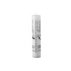 Calendar candle &Oslash;50x250 mm Burning time 56 hours White with heart and ice crysta product photo