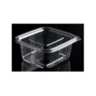 Plastb&aelig;ger Catersource 500 ml 90x105x55 mm firkantet h&aelig;ngslet l&aring;g RPET Klar product photo