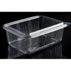 Plastic cup Catersource 1750 ml 140x195x83 mm square hinged lid RPET Clear product photo