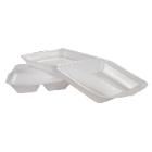 Foam tray 2-compartment 210x245x72 mm Hinged lid XPS White product photo