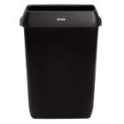 Wastebasket Katrin 50 ltr with Lid Black for Wall Hanging product photo