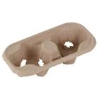 Cup holder tray 215x108x42 mm Natural cardboard for 2 cups product photo