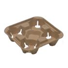 Cup holder Tray 215x215x42 mm Natural Cardboard for 4 cups product photo