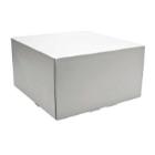 Cake box hinged lid tall L220xW220xH120mm cardboard with open front without glas product photo