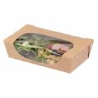 Salad tray 1000ml L120/100xW200/180xH50mm L Cardboard with PE brown product photo