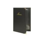 Menu Card holder A5 Securit classic shows 4 A5 pages Leather cover Black product photo