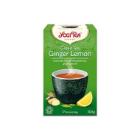 Te Gr&oslash;n Yogi Tea Ginger Lemon 17 breve Ingef&aelig;r/Citron &Oslash;kologisk (DK-&Oslash;KO-100) product photo