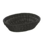 Bread basket 32x23x7 cm Oval Strong wicker PP Black product photo