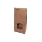 Block bottom bag 88x47x270 mm with Rude/Tin Tie closure PP-Coated Brown product photo