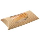 Sandwich box small 227/183x114x44 mm Grooved with Window Cardboard Brown product photo