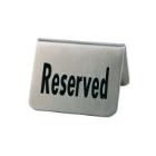 Table sign RESERVED Stainless steel/Black writing product photo