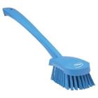 Bucket brush long handle stiff bristles Blue product photo