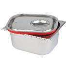 Lid 1/4 GN 26.4x16.2x2 cm Stainless steel/Silicone for Canteen 1/4 GN product photo