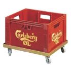 Trolley 45x37x10 cm Chromated for 1 beer box of 30 product photo
