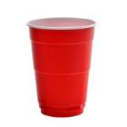 Plastglas 40 cl &Oslash;95x121 mm PS R&oslash;d party med Hvid inderside product photo