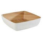 Bowl Frida 2.65 ltr 25x25x7.5 cm Melamine White/Wood look product photo