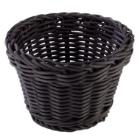 Bread basket &Oslash;13x10 cm Round Strong wicker PP Black product photo