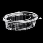 Plastb&aelig;ger Catersource 150 ml 112x145x26 mm Oval H&aelig;ngslet l&aring;g RPET Klar product photo