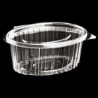 Plastic cup Catersource 750 ml 145x190x60 mm Oval Hinged lid RPET Clear product photo