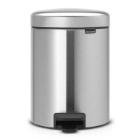 Pedalspand Brabantia Newlcon 5 ltr Fingerprintproof St&aring;l/Plast Mat st&aring;l product photo