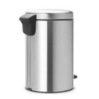 Pedal bin Brabantia Newlcon 12 ltr Fingerprintproof Steel/Plastic Matt steel product photo