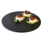 Serveringplade Melamin &Oslash;30x1 cm Skiferlook sort product photo