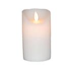 LED bloklys &Oslash;75xH120mm Paraffin med bev&aelig;gelig flamme Hvid product photo