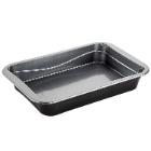 Plastbakke C2294-1B 294x193x45 mm med B&aelig;regreb CPET S&oslash;lv med Sort yderside product photo