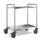 Rolling table 90x60x95 cm 2 shelves Stainless steel product photo