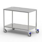 Rolling table 110x60x90 cm 2 shelves Stainless steel product photo