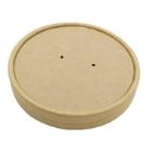 Cardboard lid &Oslash;96 mm Plastic on the inside Brown for Soup-To-Go cup 25/35/50 cl product photo