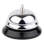 Table bell &Oslash;85x60 mm Black foot Stainless steel product photo