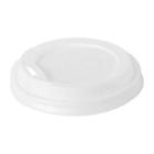 Plastic lid &Oslash;80 mm high CPLA natural white biodegradable for coffee cup product photo