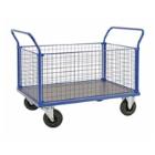 Trolley 116.6x70x102 cm &Oslash;20 cm wheels with 4 sides net Powder coating Blue product photo