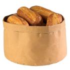 Bread basket Ø30x22 cm Kraft foldable paper bag Leather look Brown product photo