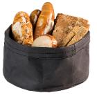 Bread basket Ø20x13 cm Kraft foldable paper bag Leather look Black product photo