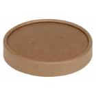Cardboard lid &Oslash;118 mm Kraft cardboard/CPLA Brown for Cup Soup-To-Go &Oslash;118 mm product photo
