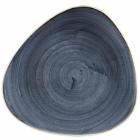 Tallerken Stonecast 26.5 cm Trekant Porcel&aelig;n Bl&aring;b&aelig;r product photo
