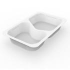 Bakke 2-rum 1/4 GN 630/500 ml 265x162x43 mm PP Hvid product photo