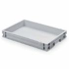 Plastic box 75 ltr 60x40x7.5 cm HDPE Light grey product photo