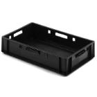 Plastic box E-1 600x400x125 mm HDPE Black product photo