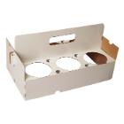 Beer tray 318x186x72 mm for 6 beers and 8 shots Neutral white product photo