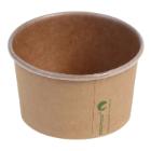 Ice cup 180 ml 5 oz &Oslash;85x52 mm kraft cardboard PLA Brown product photo