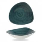 Sk&aring;l trekantet Stonecast Patina 60cl &Oslash;23.5 cm. Porcel&aelig;n Rustik Bl&aring;gr&oslash;n product photo