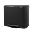 Pedal bin Brabantia Bo 3x11 liters Metal Matt Black product photo