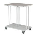 Waste rack double with lid with wave white for 110ltr product photo