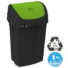 Affaldsbeholder Nordic Recycle 25 ltr Sort Gr&oslash;nt vippel&aring;g product photo